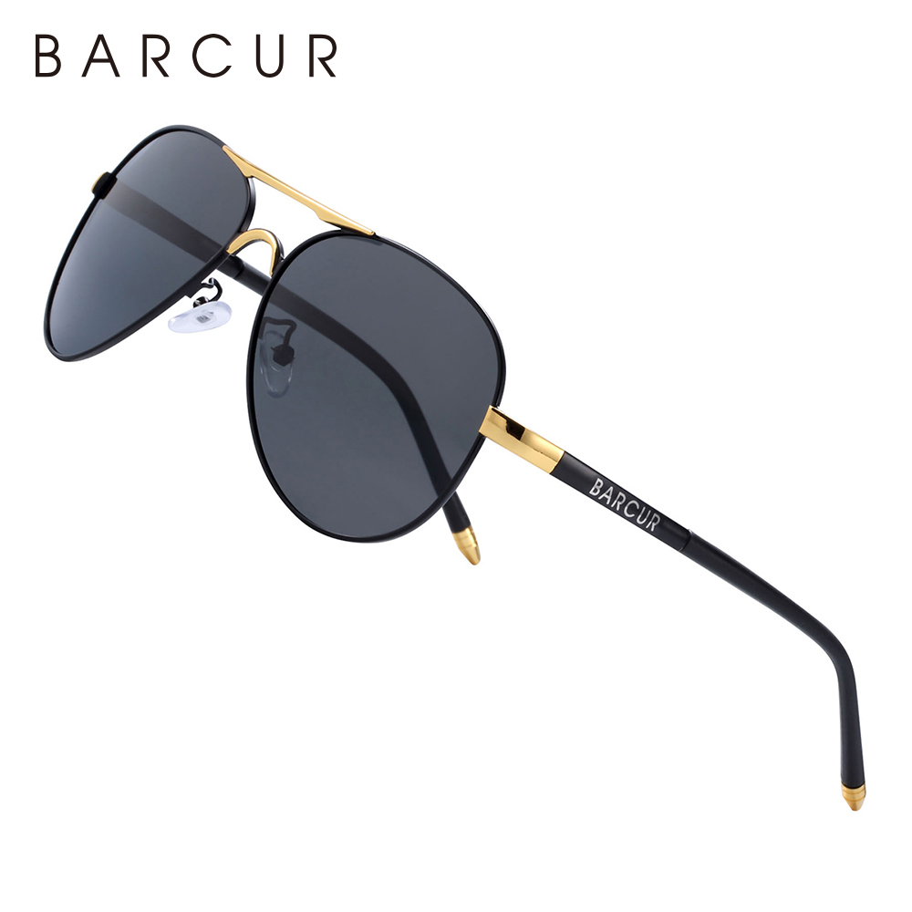 BARCUR klasyczne pilotażowe męskie okulary spolaryzowane damskie okulary przeciwsłoneczne okulary Gafas De Sol Shades