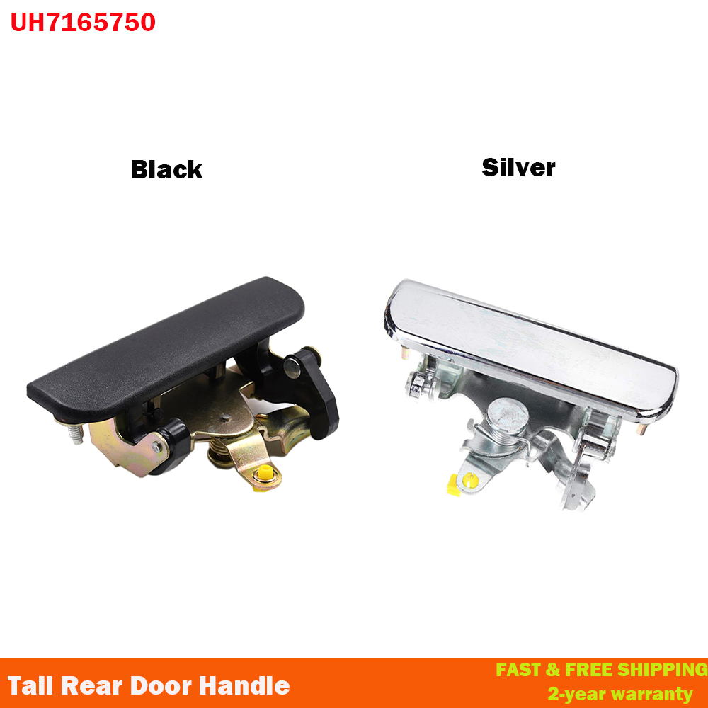 UH 7165750   Manija del maletero trasero plateada/negra compatible con Ford Courier Pickup Ranger para Mazda Pickup 2WD-4WD B2500 1986-2006