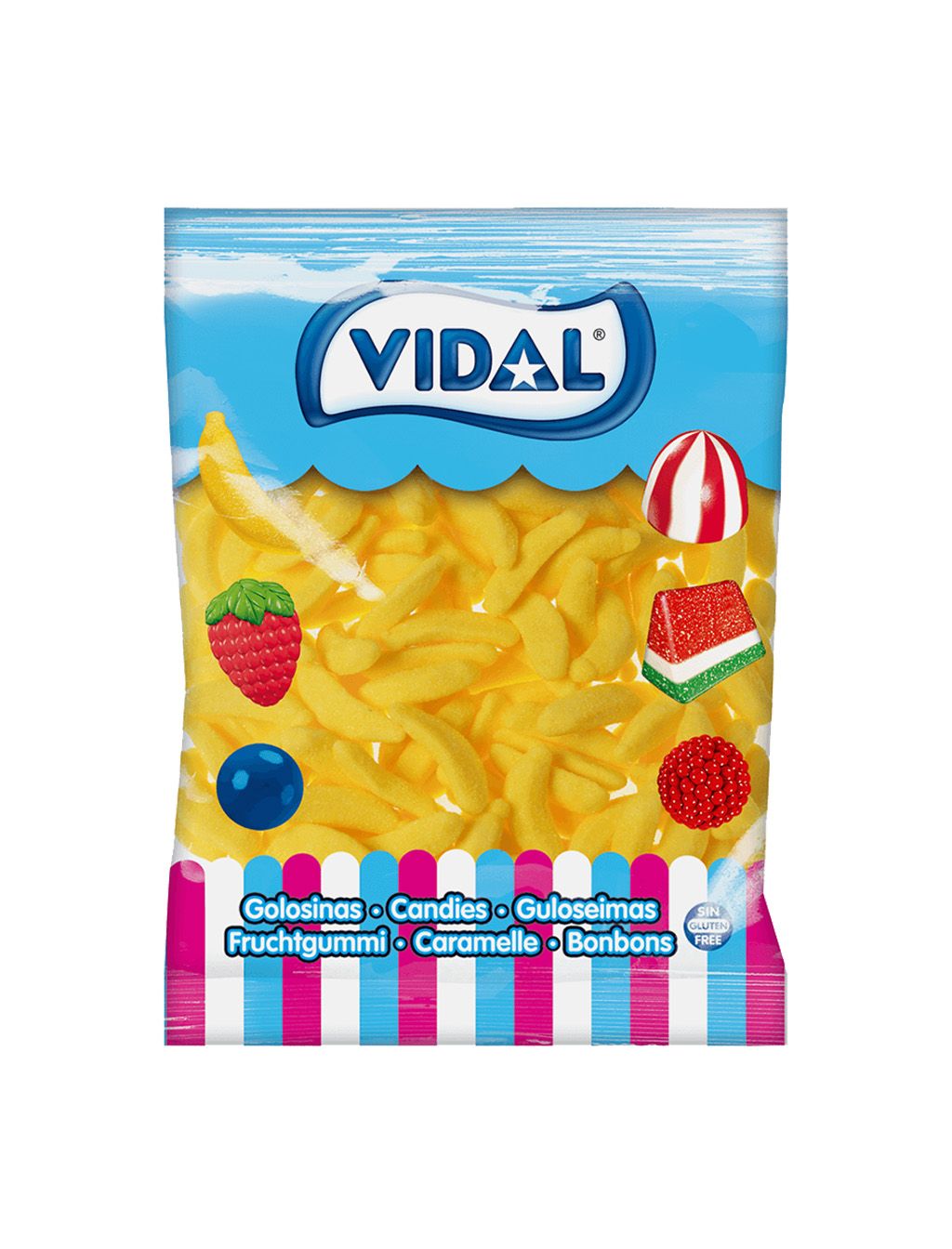 Feijão De Banana De Vidro Para Guloseimas Gordas E Livres, Gag Free, 250 Sacos